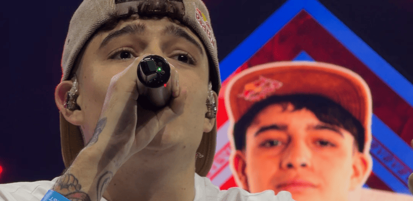 Ecko de Falabella en la final internacional de Red Bull Batalla en el Movistar Arena.