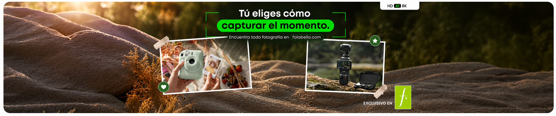 Aficionados y creadores de contenido participando en una sesión en el mini estudio fotográfico de Falabella Parque Arauco.