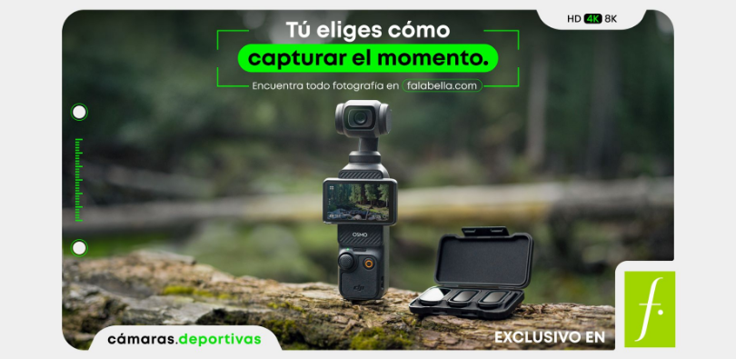 Aficionados y creadores de contenido participando en una sesión en el mini estudio fotográfico de Falabella Parque Arauco.  